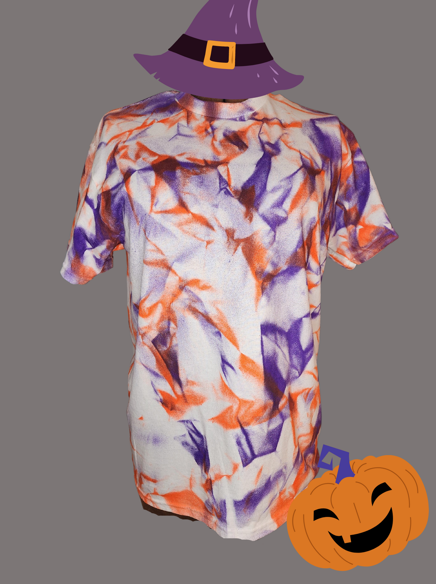 Purple and Orange Tie Dye Gildan Softstyle Tee