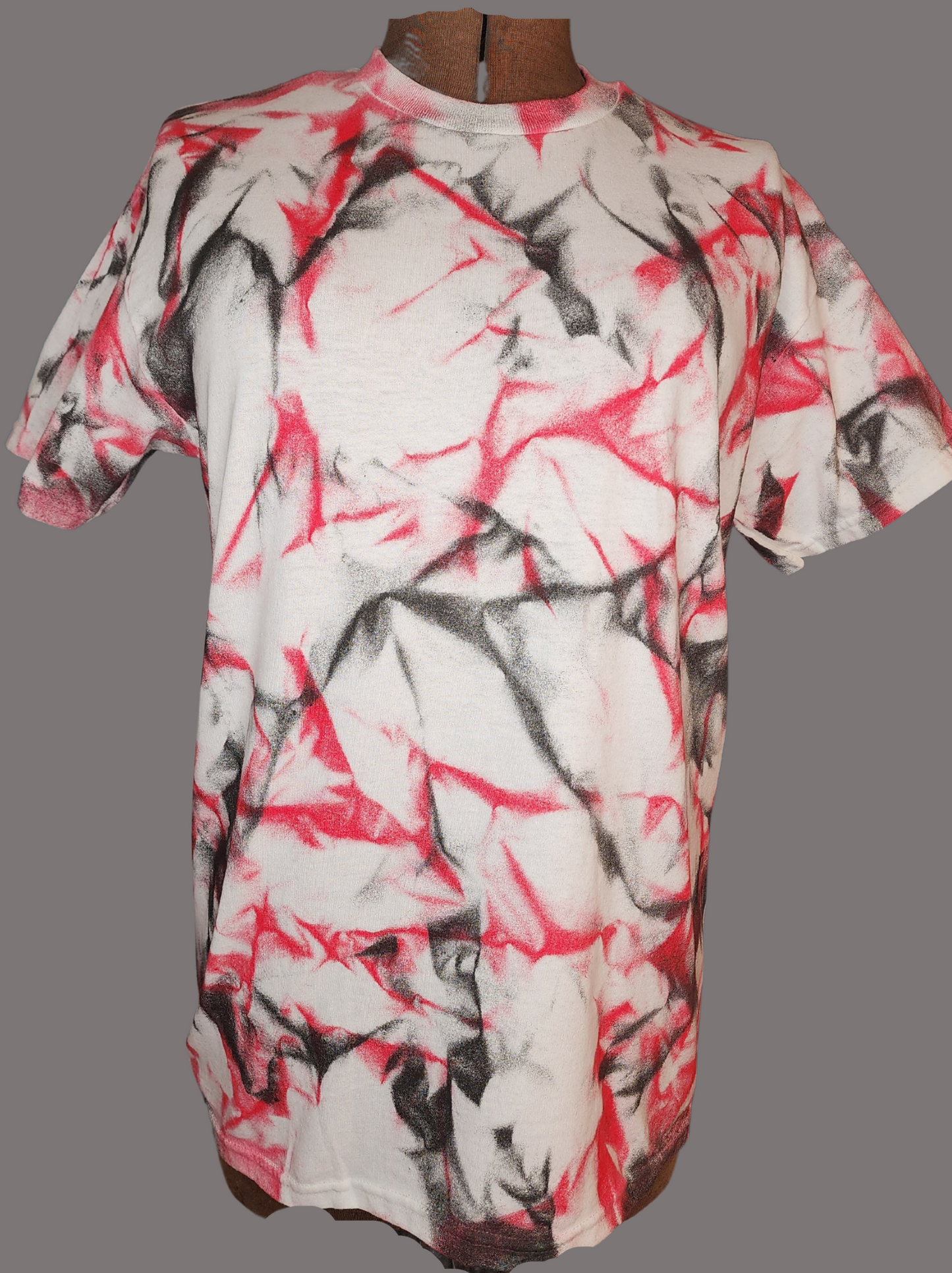 Black and Red Tie Dye Gildan Softstyle Tee
