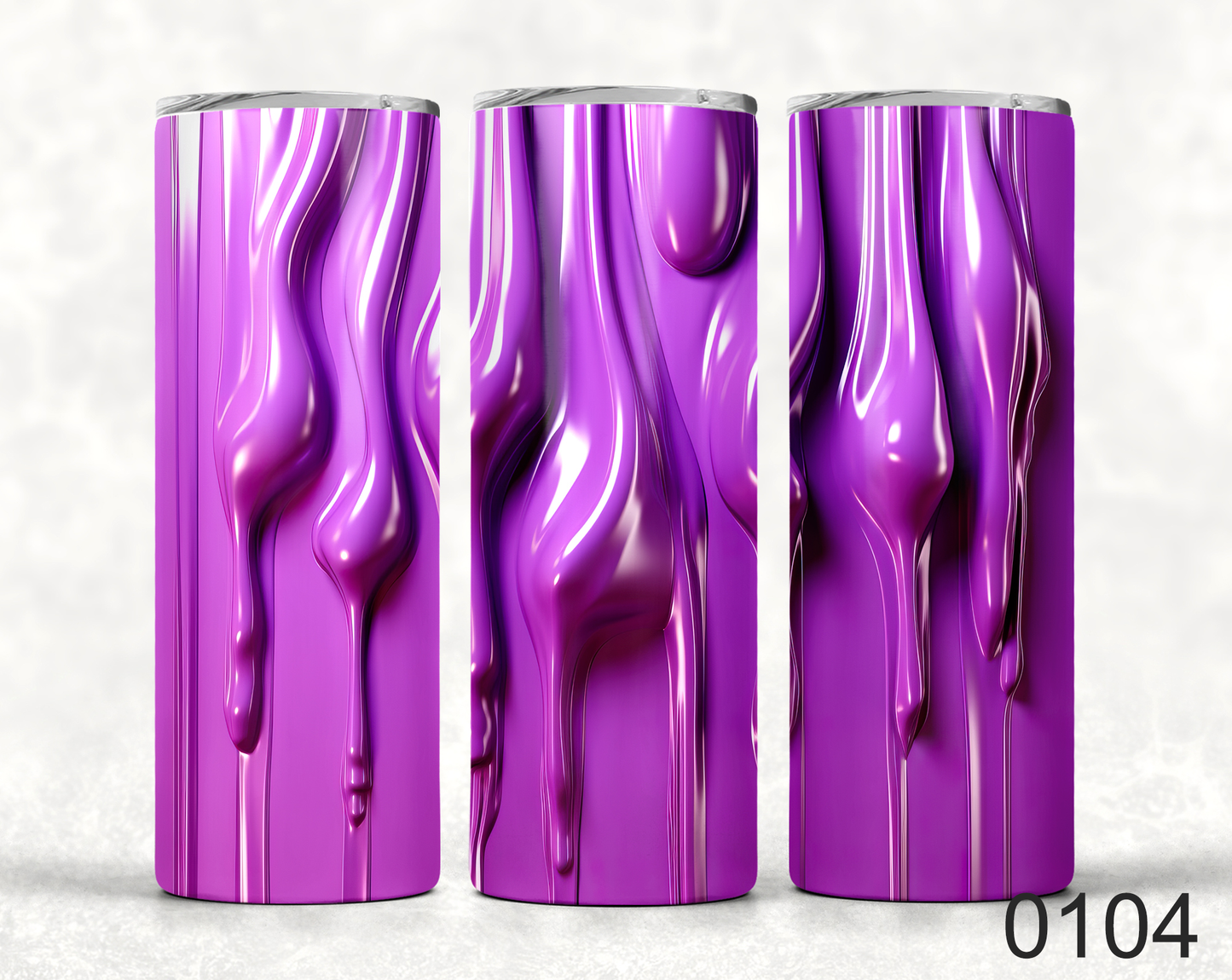 Beautiful Vibrant 3D Dripping Paint Tumblers Available in 20 and 30 oz sizes 0104