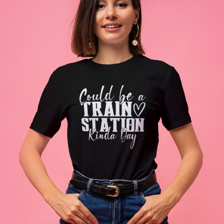 Could be a Train Station Kinda Day Yellowstone Gildan Tee Tshirt