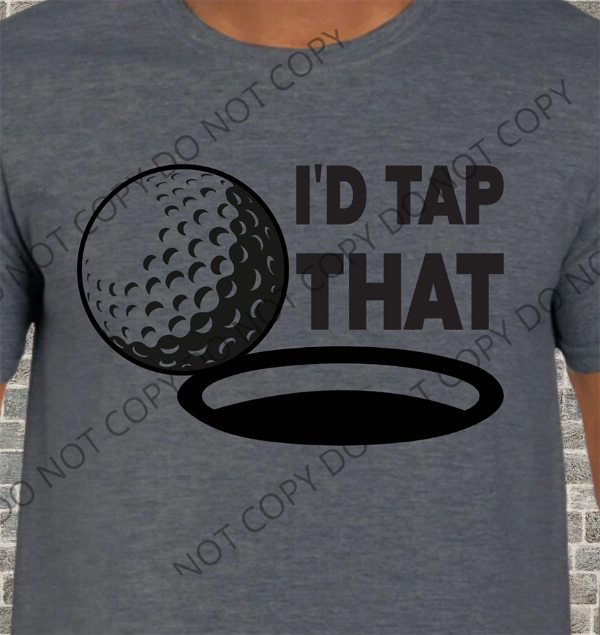 Golf Anyone?  ID TAP THAT Dark Heather Softstyle TShirt Unisex *NEW*