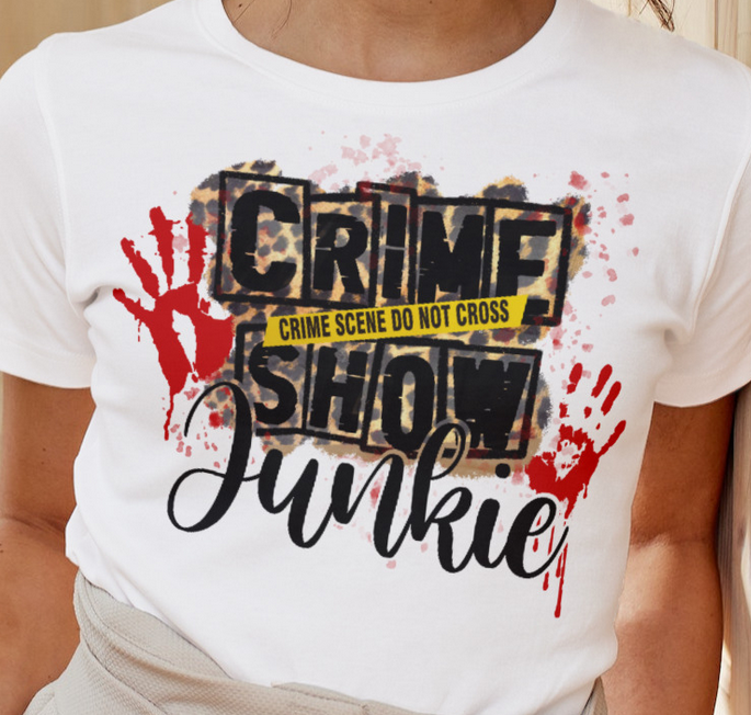 Crime Show Junkie Gildan Tee Tshirt