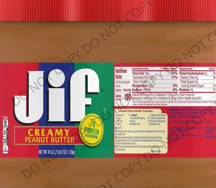 Jif Peanut Butter 20 oz Skinny Sublimation Tumbler