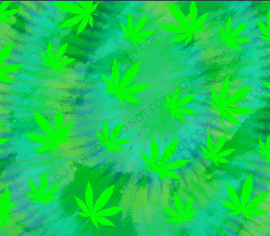 Green Cannabis Leaf 20 oz Skinny Sublimation Tumbler