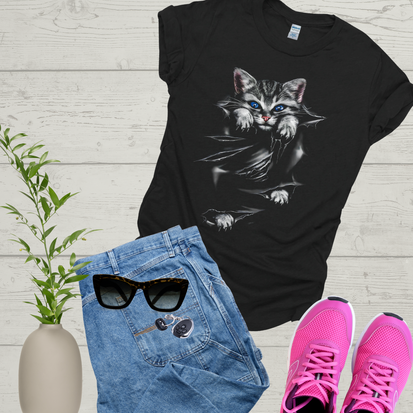 Cat, Kitten, Animal Lover, Cat Tshirt Gift