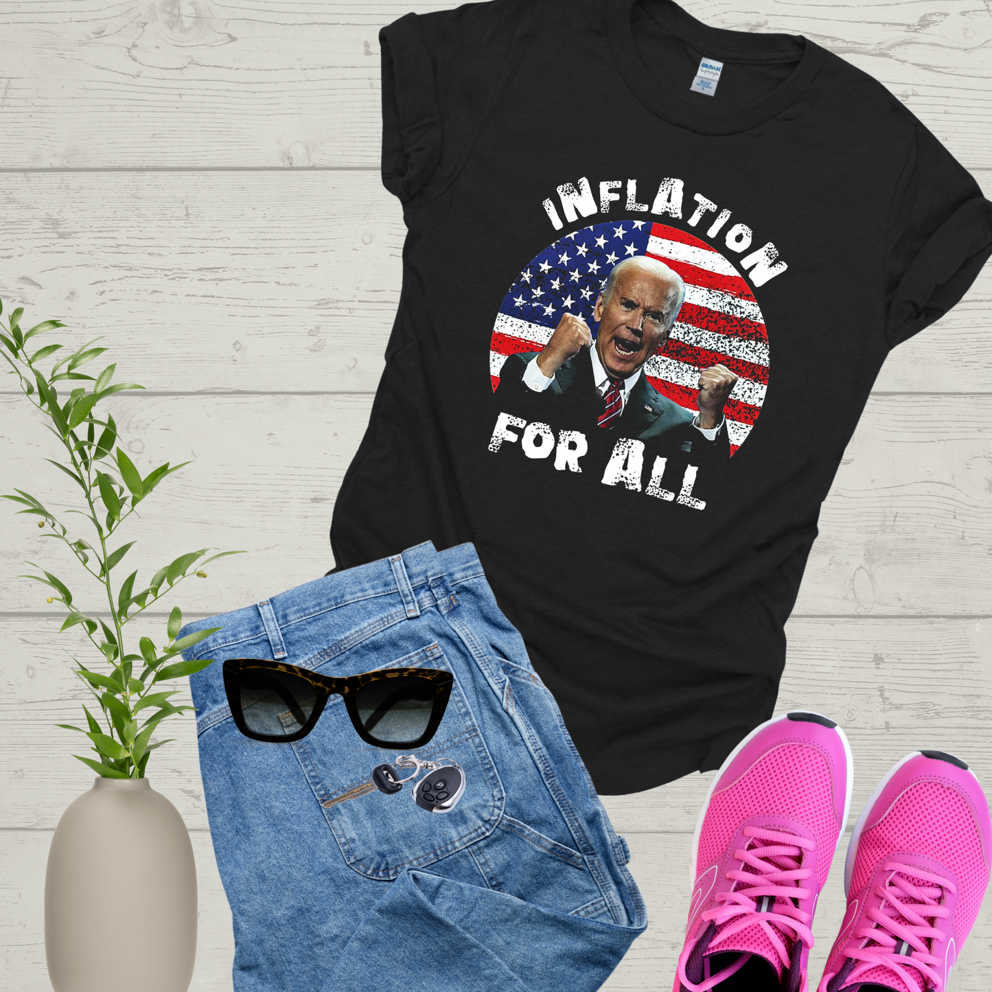 Joe Biden Inflation for All Adult Humor T-shirt, USA President Funny Joke, Democrat T-shirt