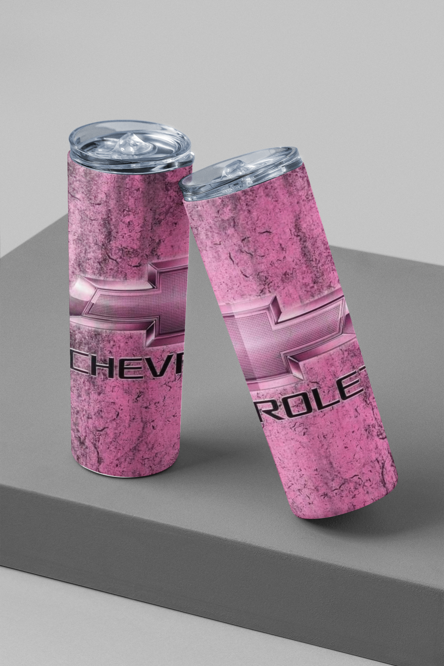 Pink Chevrolet Chevy Camo 20 oz Skinny Sublimation Tumbler
